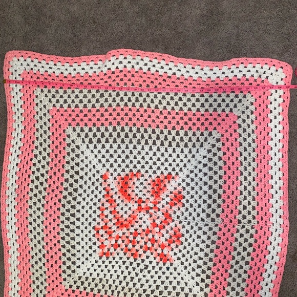 Handknit Crochet Throw Blanket 42X42” - Picture 8 of 13